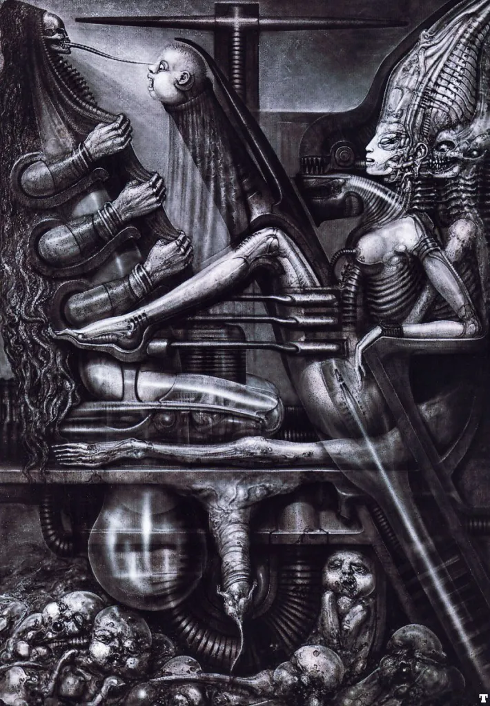 H. R. Giger, Deathbirth machine II, 1977