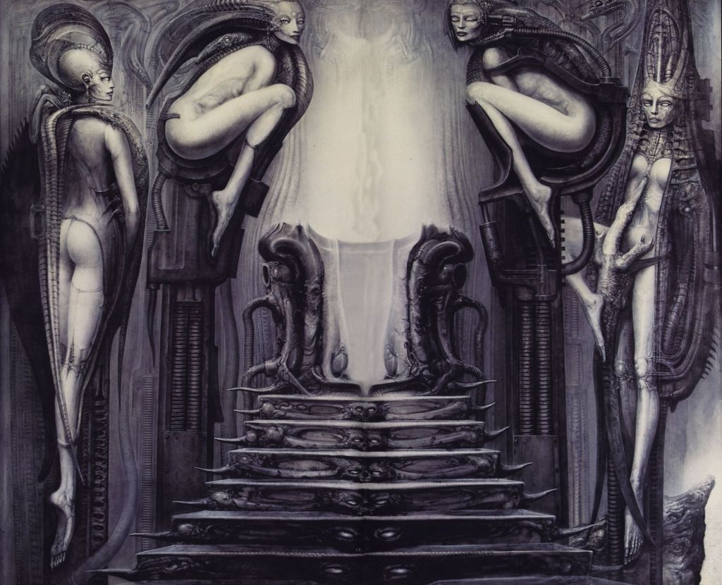 H. R. Giger, The passage of the temple, 1975